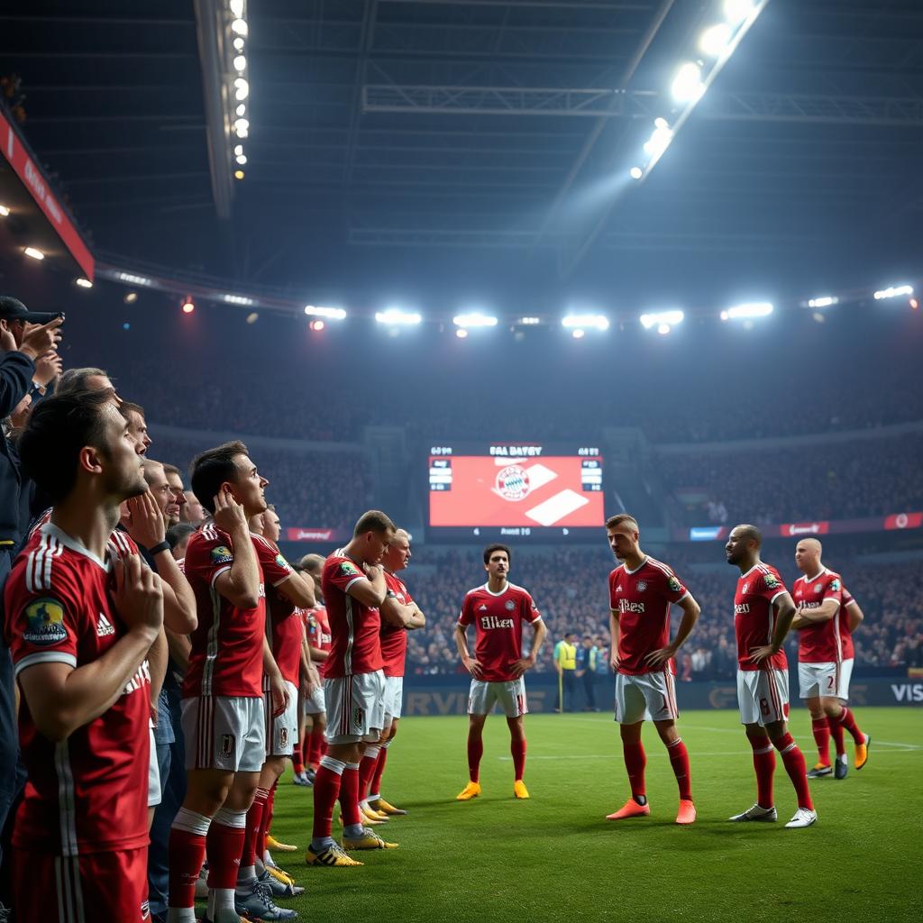 An intense and emotional depiction of Bayern Munich's home defeat in the UEFA Champions League