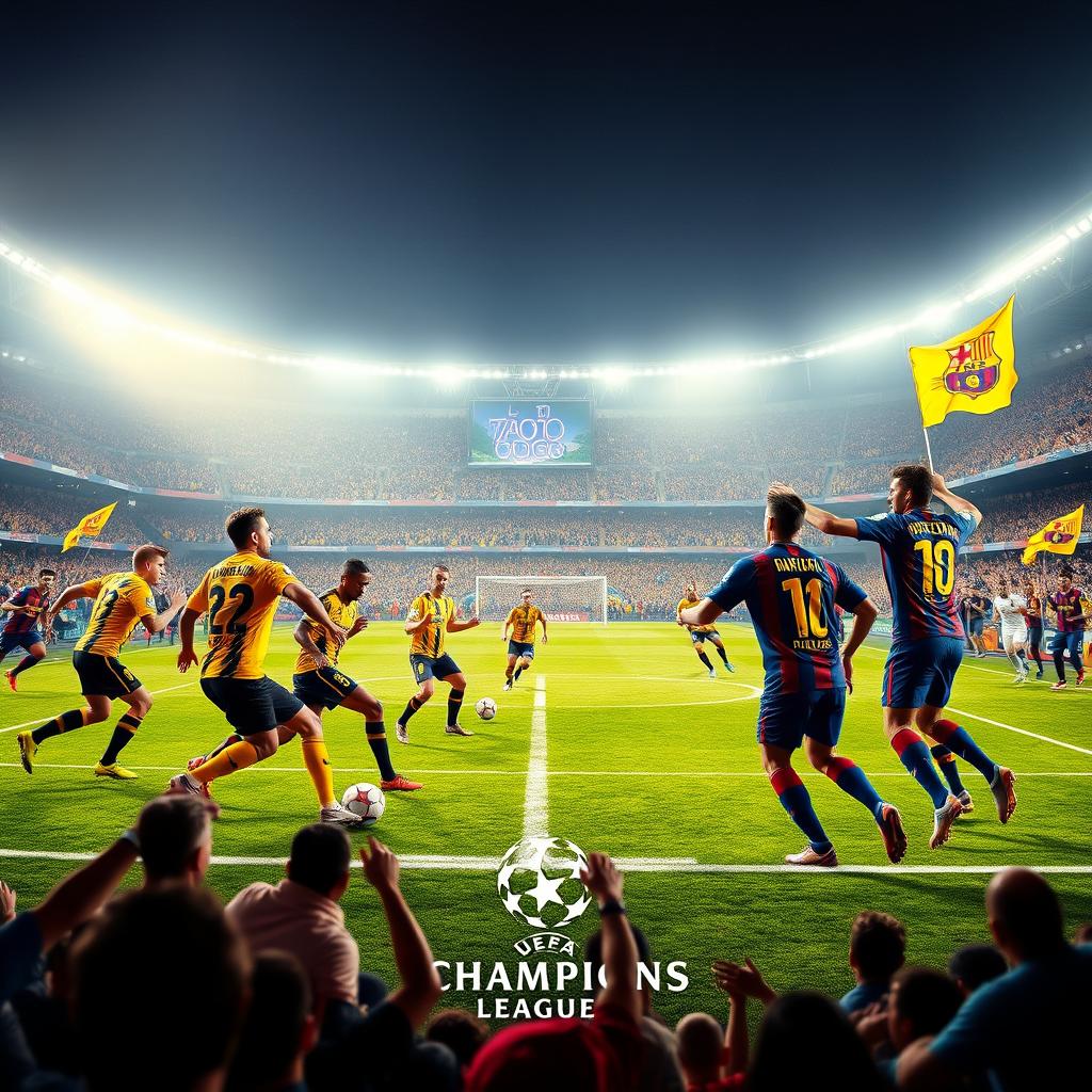 A thrilling encounter between Borussia Dortmund and FC Barcelona in the UEFA Champions League