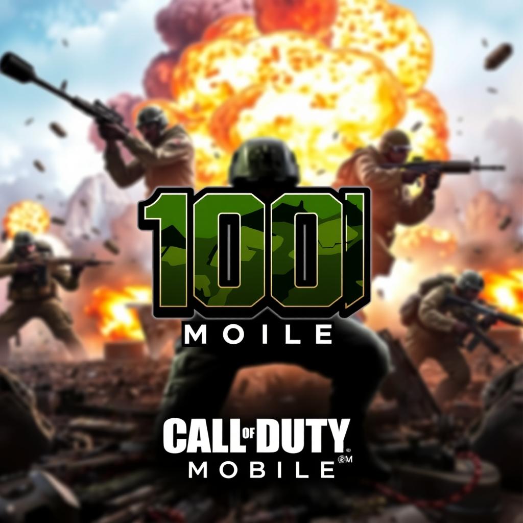 A dynamic and bold YouTube profile picture designed for a Call of Duty Mobile gamer
