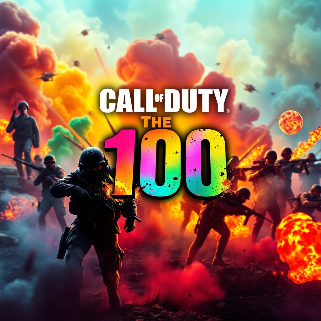 A vibrant and dynamic YouTube profile picture themed around the Call of Duty game series