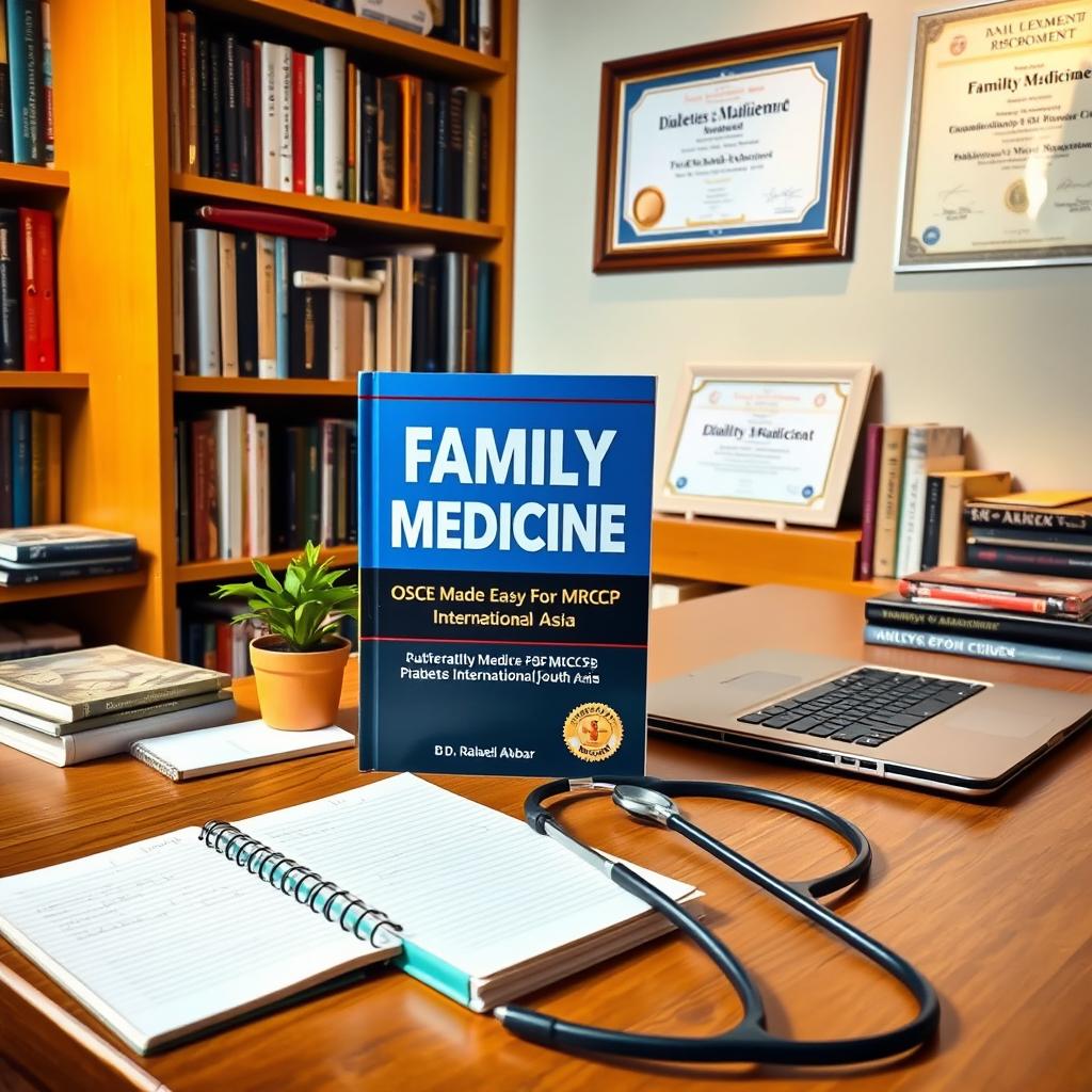 An inviting study environment featuring the book ‘Family Medicine OSCE Made Easy For MCPS & MRCGP International (South Asia)' authored by Dr