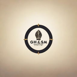 Design a unique, creative logo with the name 'Ghasem'. The style must be modern and sleek, incorporating elements that signify strength and innovation.