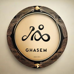 Design a unique, creative logo with the name 'Ghasem'. The style must be modern and sleek, incorporating elements that signify strength and innovation.