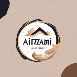 Generate a sophisticated, artistic logo for the name 'Artist Azizian'. It should convey creativity and elegance with a brush stroke aesthetic.