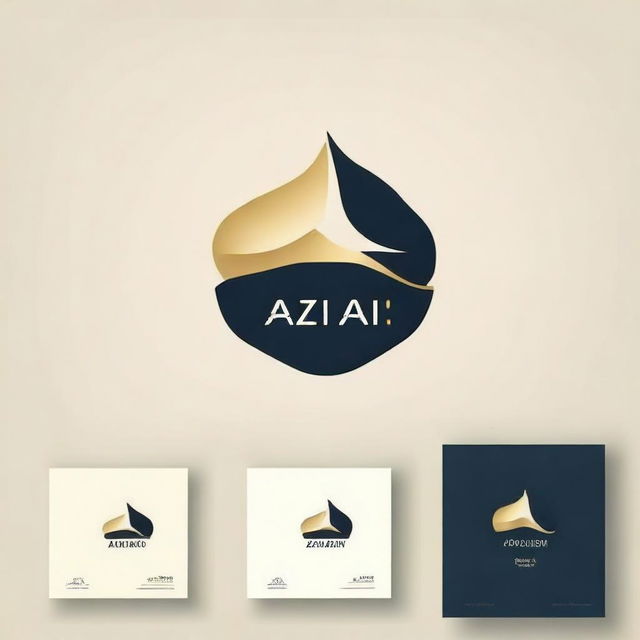 Generate a sophisticated, artistic logo for the name 'Artist Azizian'. It should convey creativity and elegance with a brush stroke aesthetic.