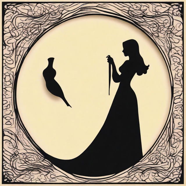 Generate a graphic representation of 'سایه قلم خانم', translated as 'Lady's Pen Shadow', depicting a feminine pen casting an elegant and dramatic shadow.