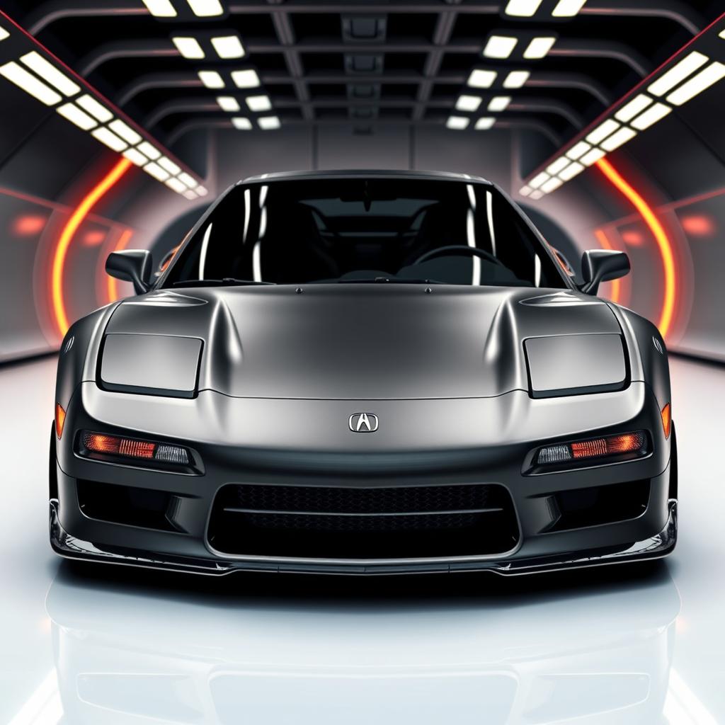 A modern redesign of the 1999 Acura NSX with a focus on aerodynamic enhancements, as if it were designed today