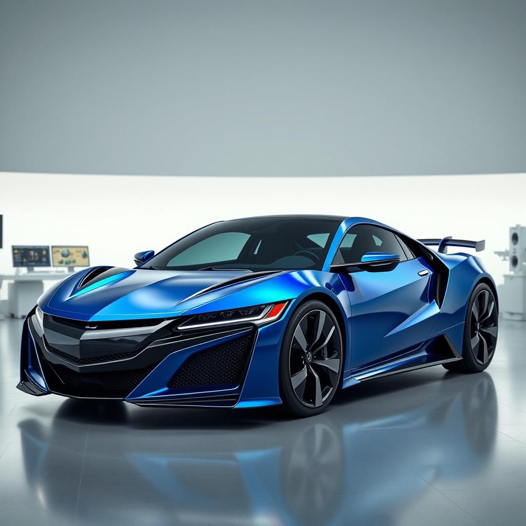 A modern redesign of the 1999 Acura NSX, conceptualized with today's aerodynamics in mind