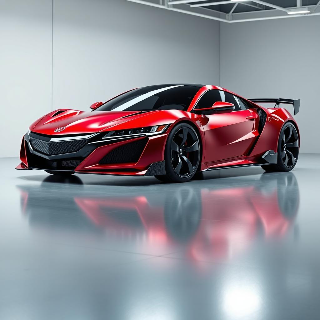 A contemporary redesign of the 1999 Acura NSX, emphasizing modern aerodynamic principles as if it were designed today