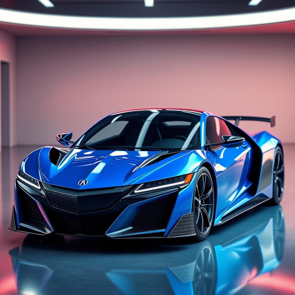 A modern reinterpretation of a 1990s Acura NSX, envisioned with contemporary aerodynamic advancements as if designed today