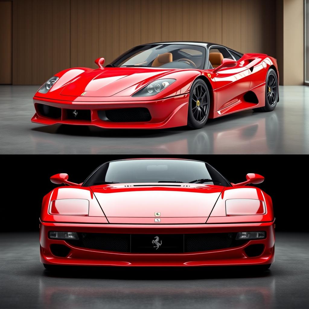 A contemporary redesign of the Ferrari 360 Modena, envisioned as if it were crafted today, blending classic elements with modern automotive technology