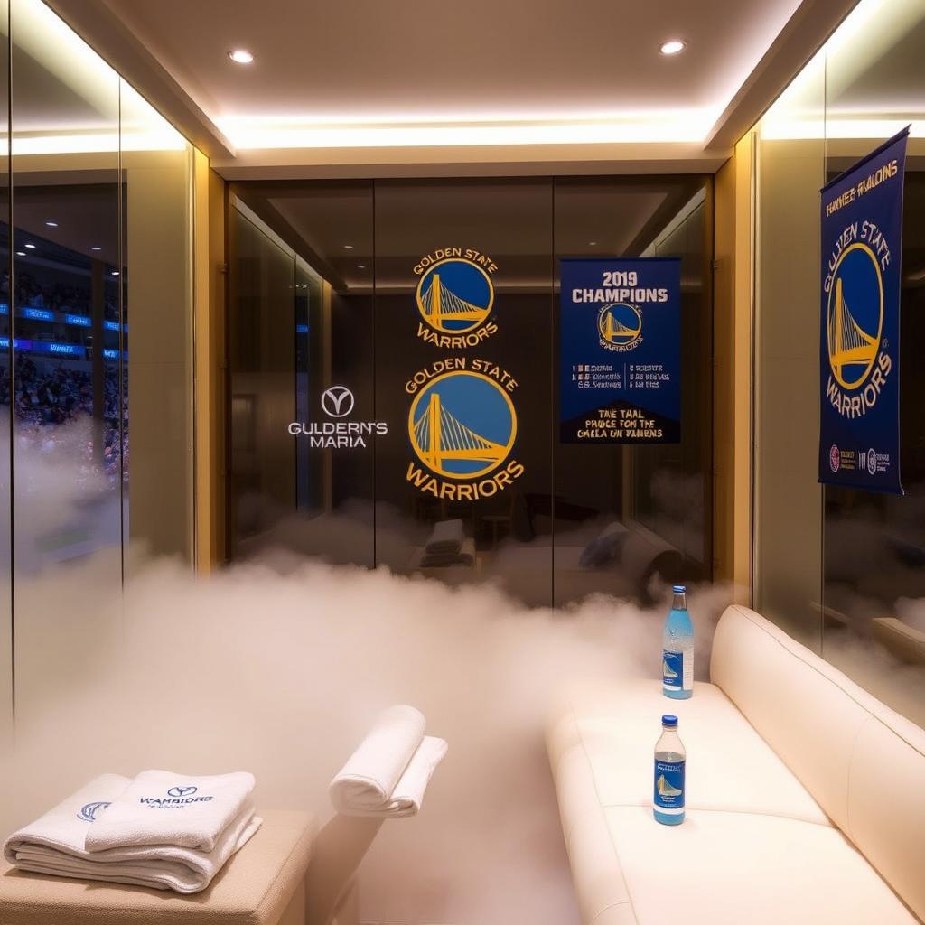 A luxurious steam room located in the heart of the Golden State Warriors arena