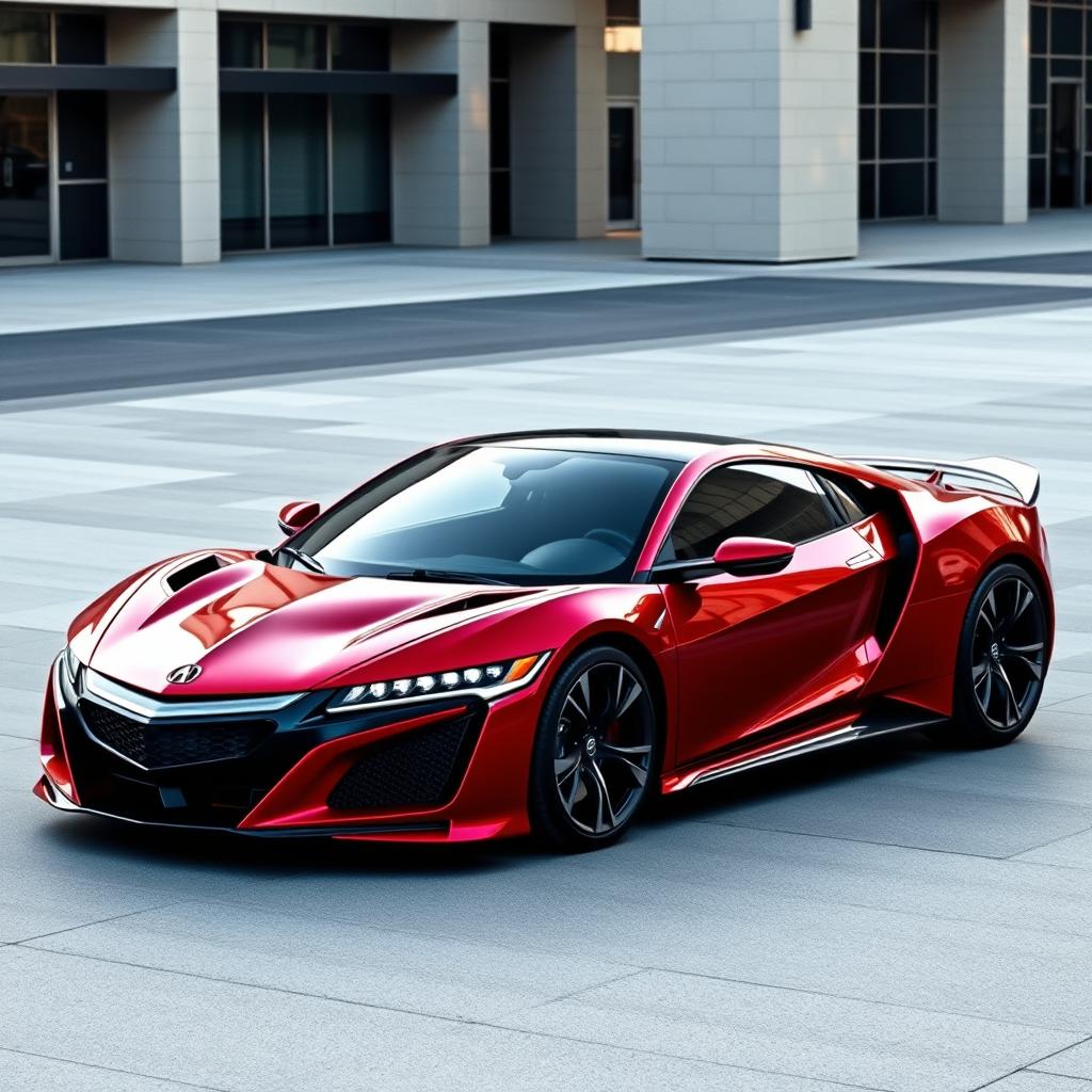 A modern reinterpretation of the 1998 Acura NSX, designed as if created today, integrating sleek aesthetics with advanced technology