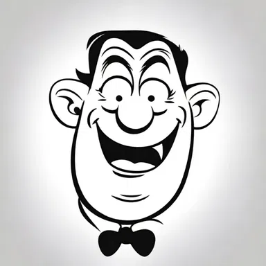 The cartoon character had an anisometric appearance, with unequal proportions and unsymmetrical facial features, adding to their comedic appeal.