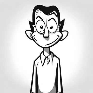 The cartoon character had an anisometric appearance, with unequal proportions and unsymmetrical facial features, adding to their comedic appeal.