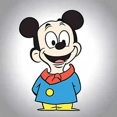 The cartoon character had an anisometric appearance, with unequal proportions and unsymmetrical facial features, adding to their comedic appeal.