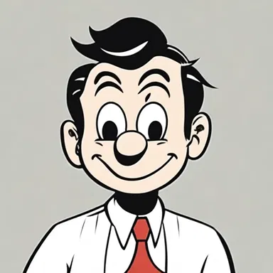 The cartoon character had an anisometric appearance, with unequal proportions and unsymmetrical facial features, adding to their comedic appeal.