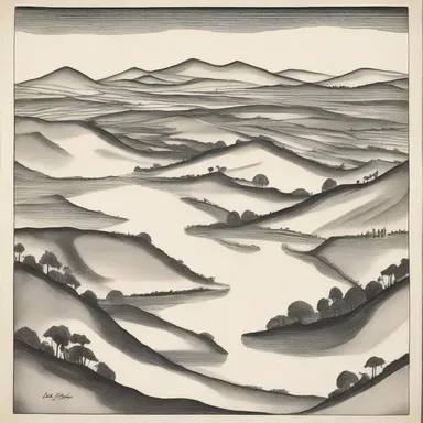 The poet described the anisometric landscape, portraying the uneven dimensions of the rolling hills and irregularly shaped lakes.