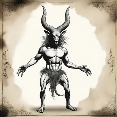 According to the ancient mythology, the mythical creature possessed an anisometric body, with unequal limbs and unsymmetrical horns.