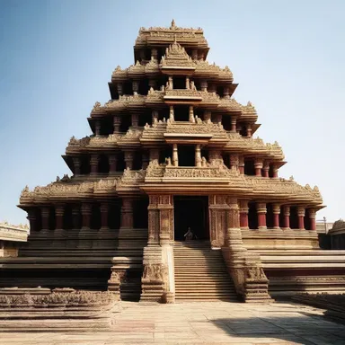 The temple's architecture incorporated anisometric elements, symbolizing the divine disarray in the world and human imperfections.
