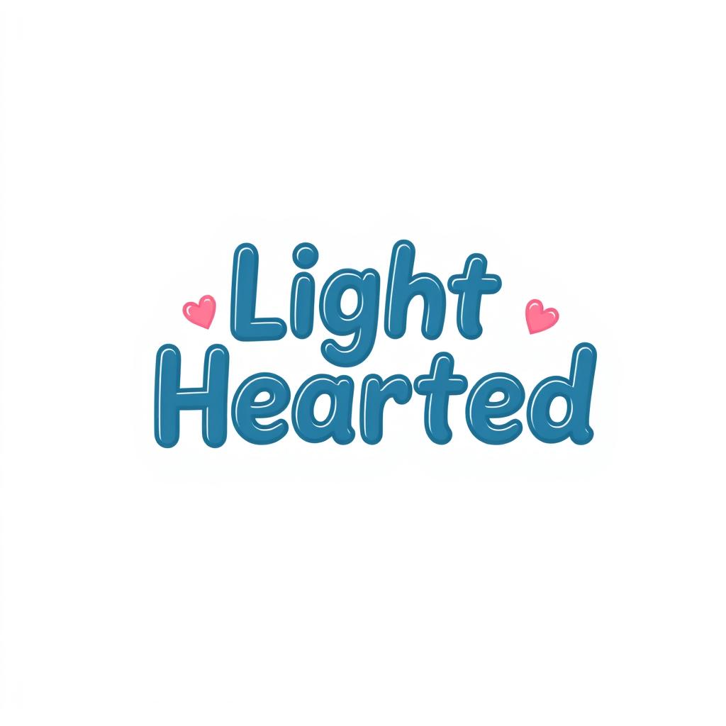 A modern and playful brand symbol featuring the words 'Light Hearted' in a cheerful, rounded font