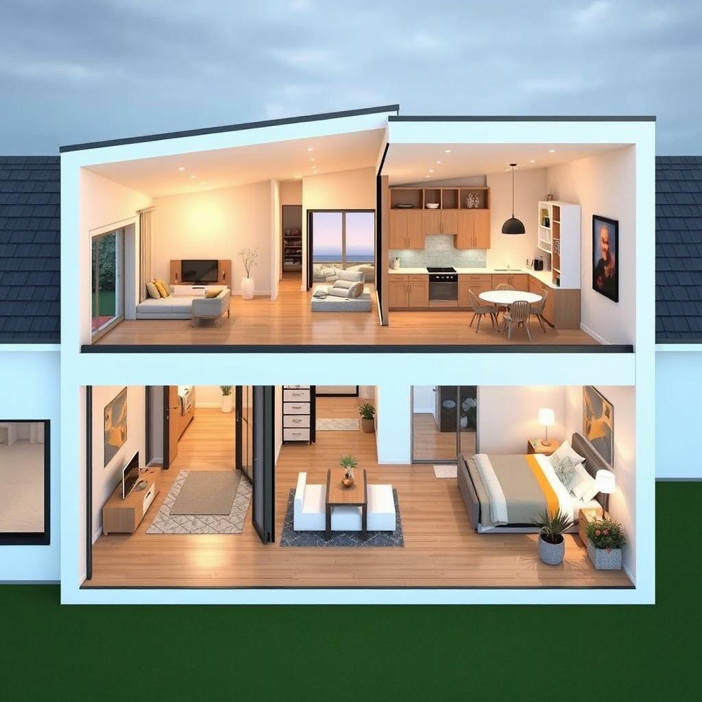 Stunning Open Concept Home Design with Optimized Space