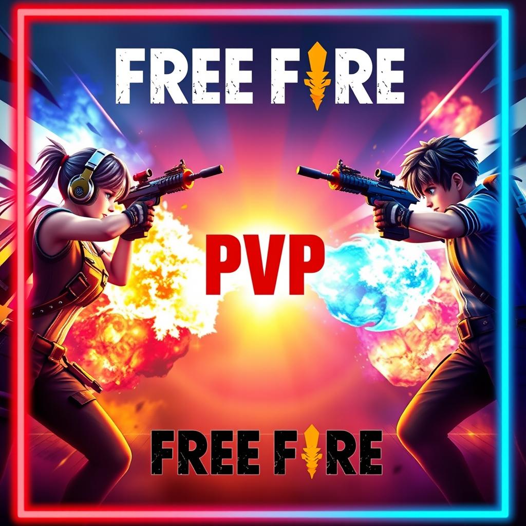 A vibrant and eye-catching YouTube thumbnail for Free Fire