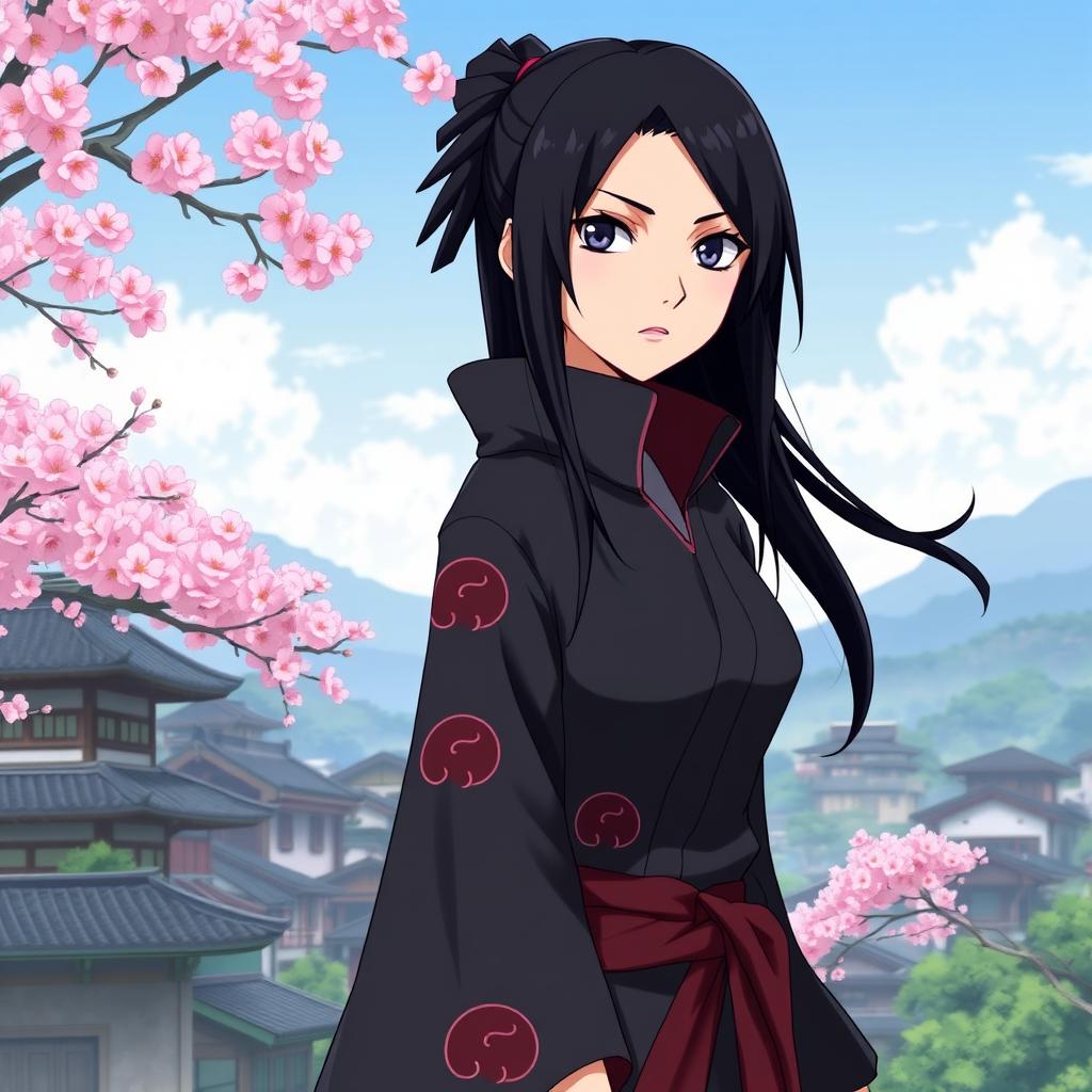 A character design of Obito Uchiha's sister, inspired by the Naruto universe