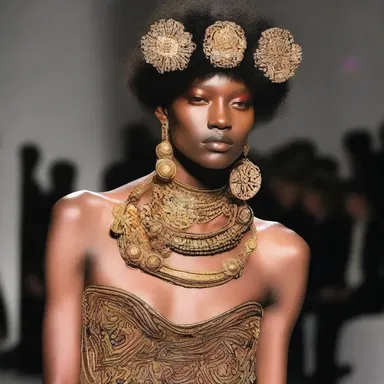 The avant-garde designer's runway show featured models accessorized with ankus-inspired jewelry.