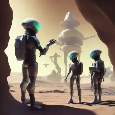 In the futuristic world, the intergalactic explorers used ankus-like tools to communicate with alien species.