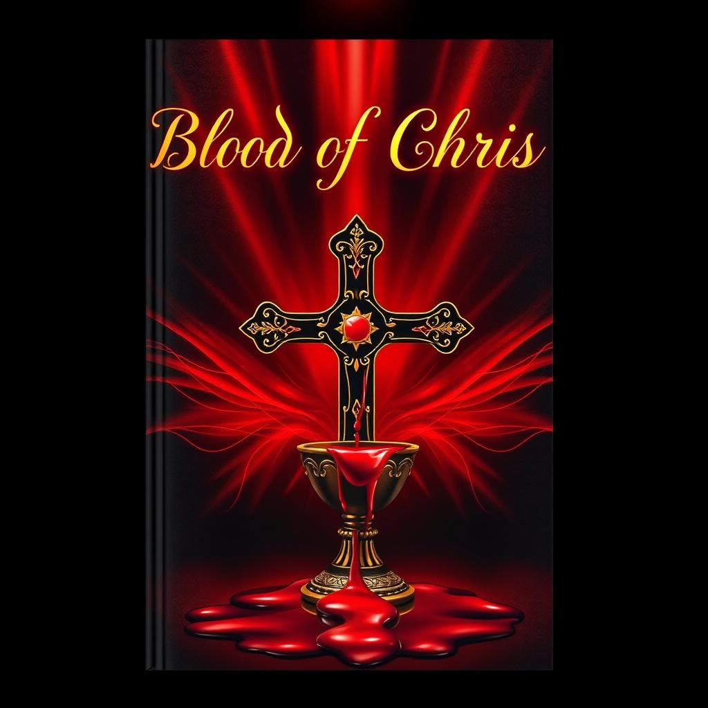A compelling book cover design featuring a deep crimson and black color scheme that evokes a sense of intensity and drama
