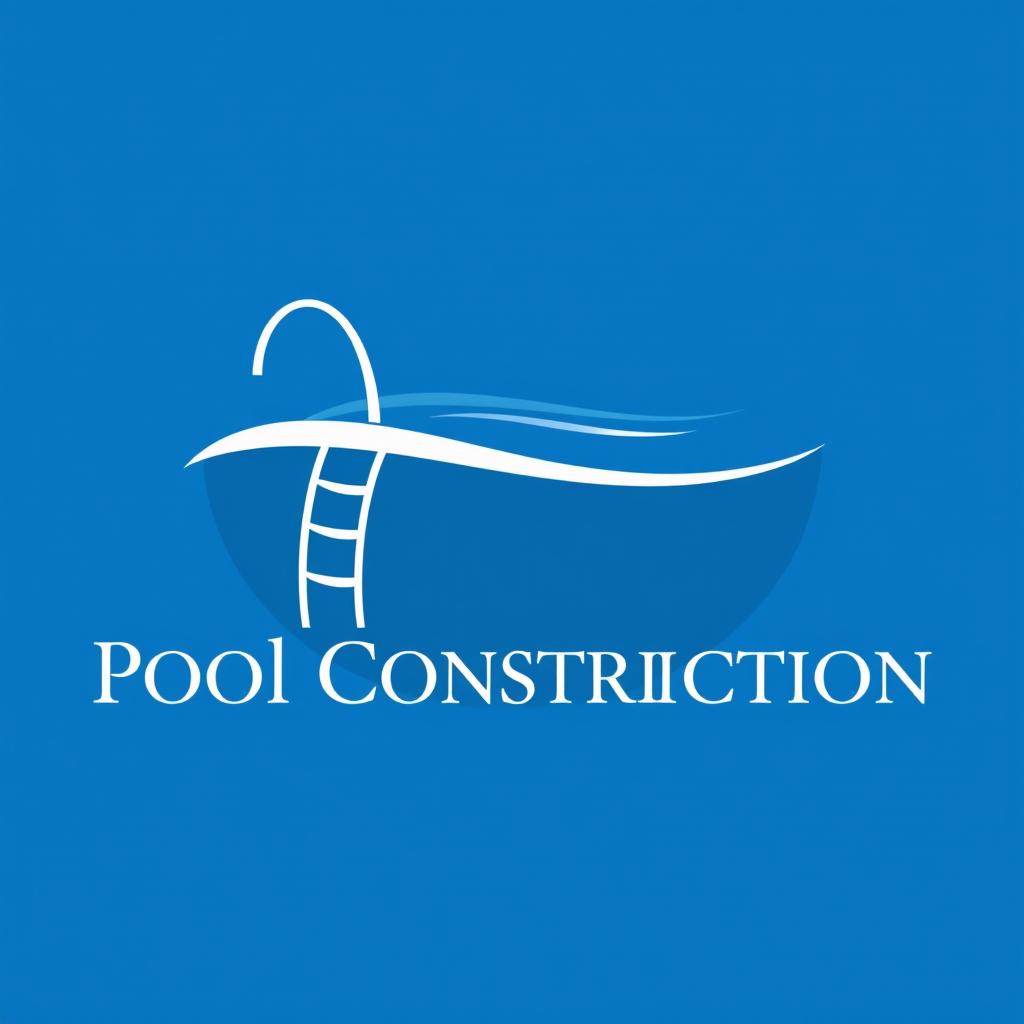A professional and modern logo design for a pool construction business that specializes in ladder construction