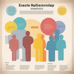 Create an informative poster that visually represents basic rights within a relationship, include symbols of communication, respect, equality, trust and freedom.