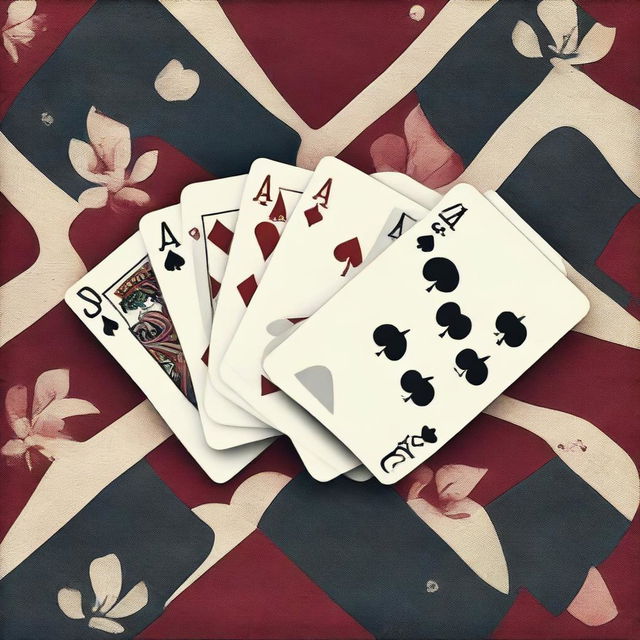 An image of three face-up playing cards on a poker table forming a memorable flop. The cards should consist of a 7 of spades, a 8 of clubs, and a 9 of diamonds, hinting towards a potential straight.