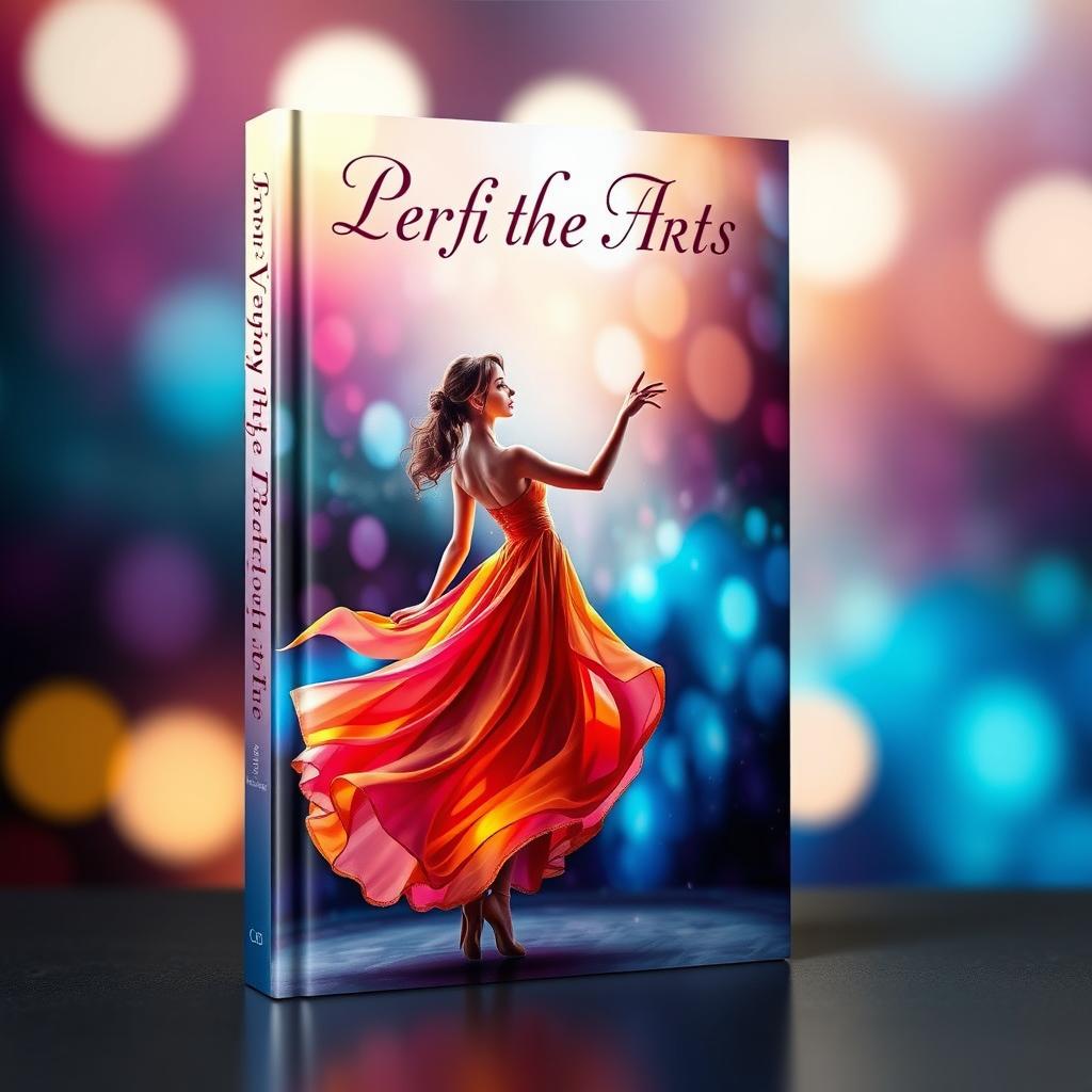 A book cover design featuring an elegant and poised female figure symbolizing the performing arts