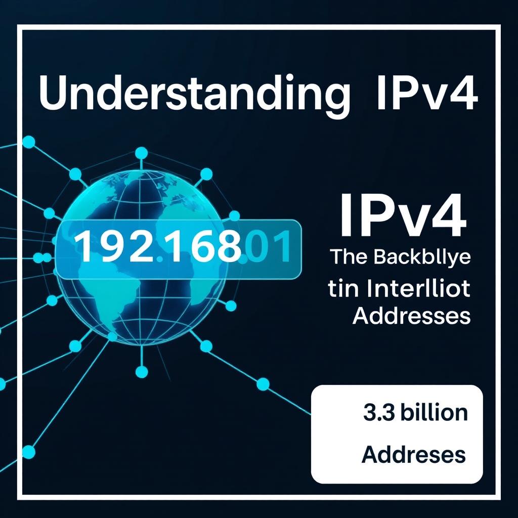 A visually engaging and informative Instagram post about IPv4 on the internet