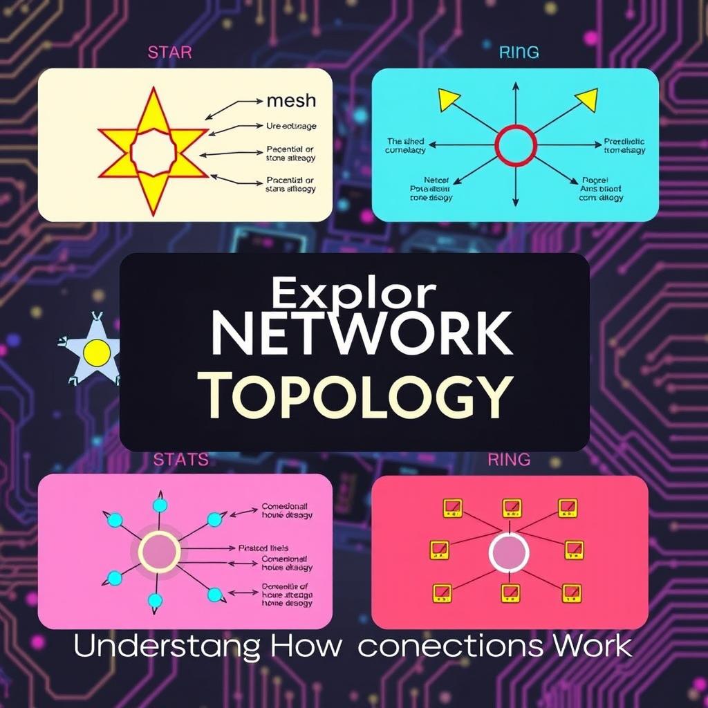 A captivating Instagram post showcasing various types of network topology