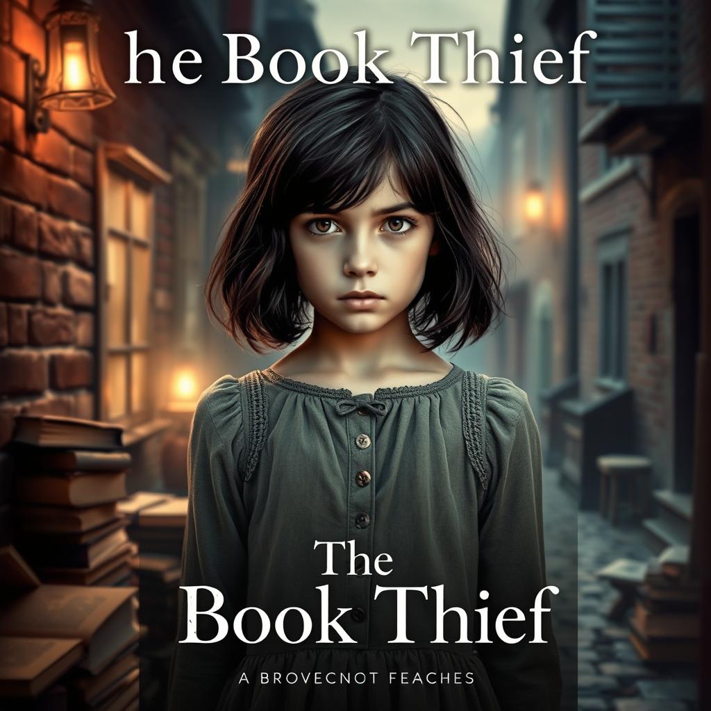 A captivating book cover design for 'The Book Thief'