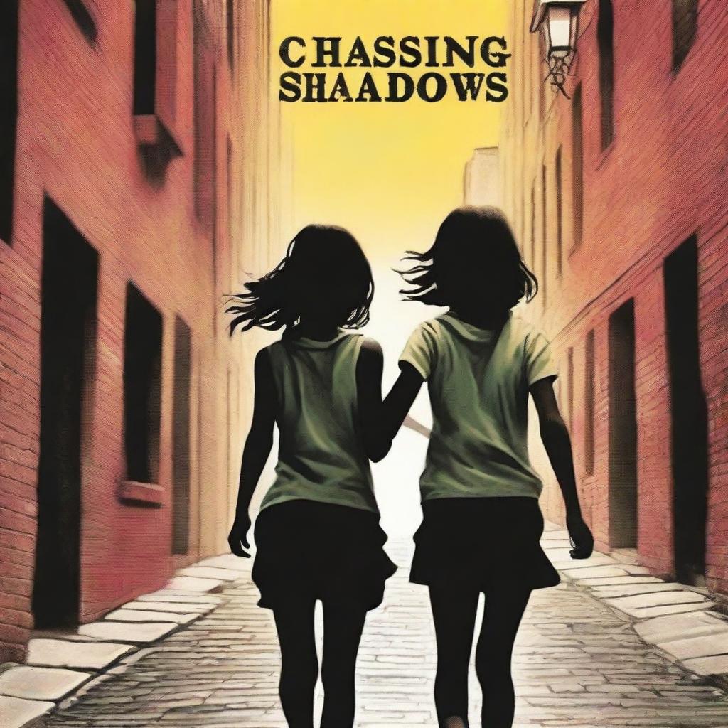 A captivating, high-quality book cover for 'Chasing Shadows'