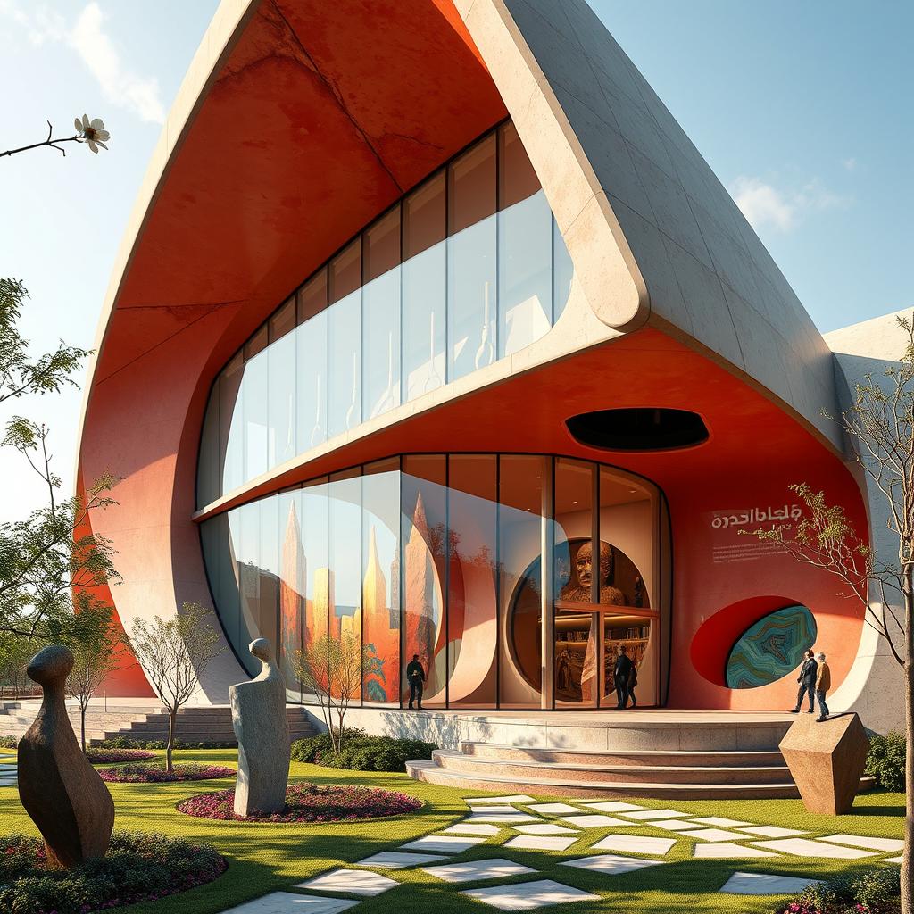 An architectural concept for a museum inspired by the works and personality of Bahman Mohasses