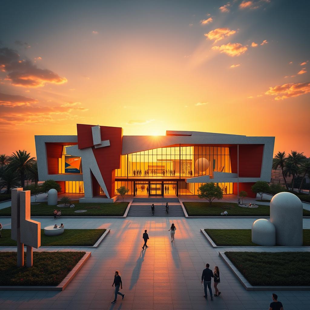 A striking architectural concept for a museum inspired by the style and personality of Bahman Mohasses