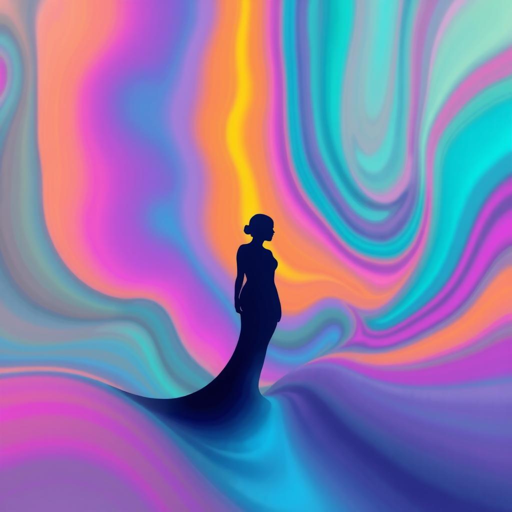 A visually stunning representation of the Gestalt figure-ground law, showcasing the interplay between figure and background in an artistic manner