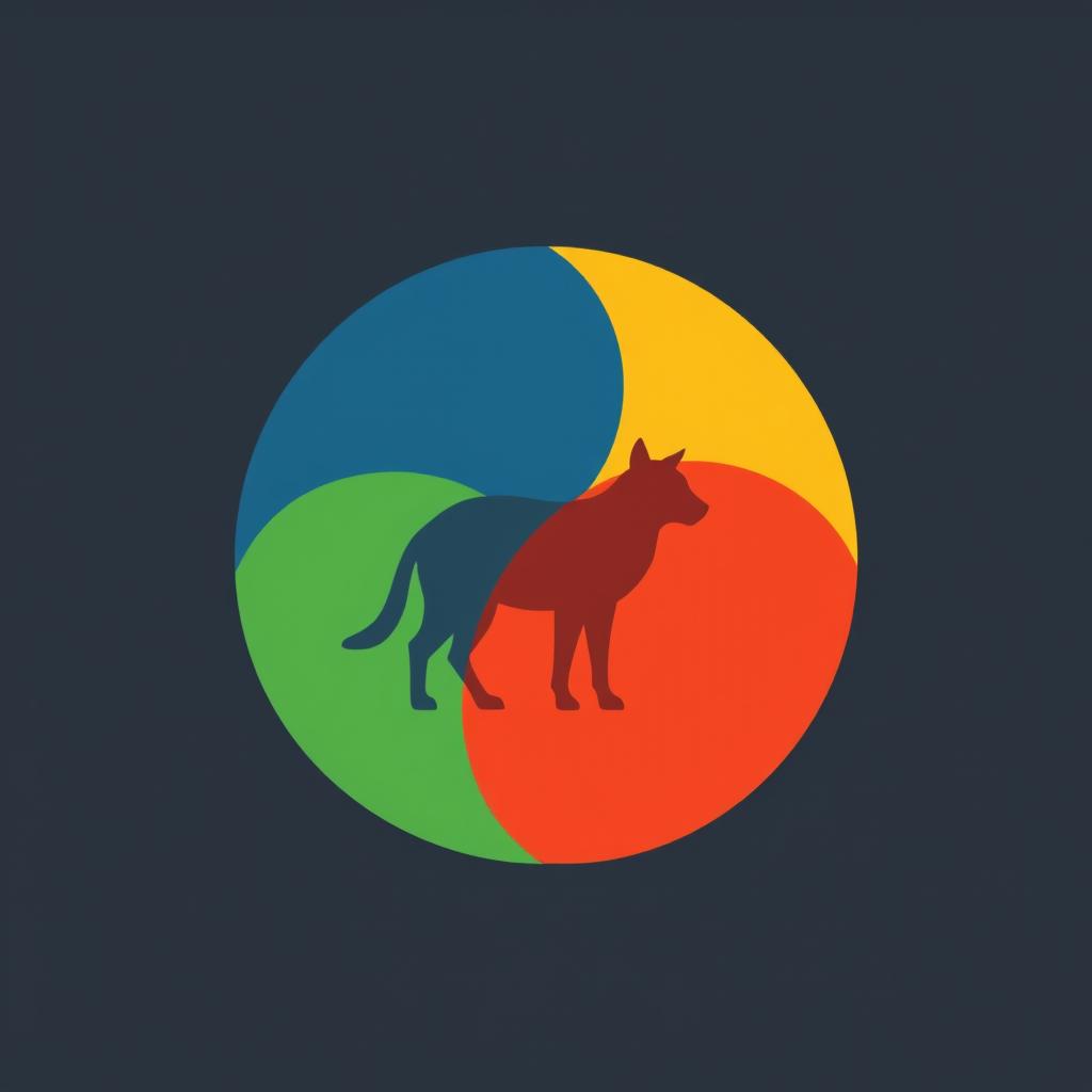 A logo design exemplifying the Gestalt figure-ground law, featuring clear visual examples