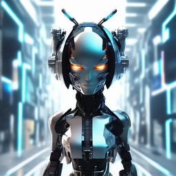 A cool digital avatar named Itx_kazu with futuristic elements