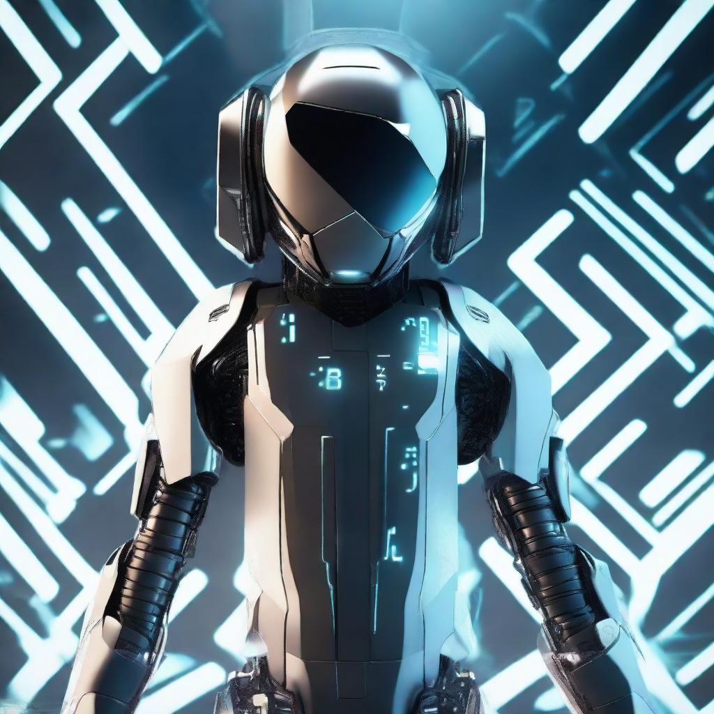 A cool digital avatar named Itx_kazu with futuristic elements