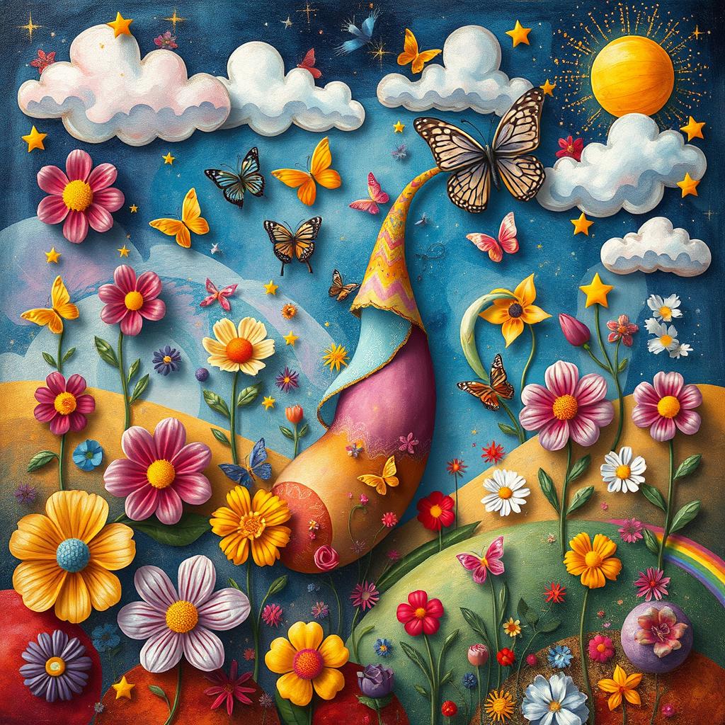 A Surreal Floral Fantasy: Abstract AI Art Symbolizing Freedom