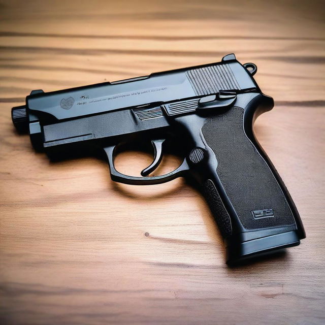 A vivid image of a sleek and modern M9 pistol