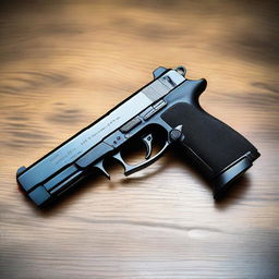 A vivid image of a sleek and modern M9 pistol