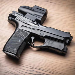 A vivid image of a sleek and modern M9 pistol