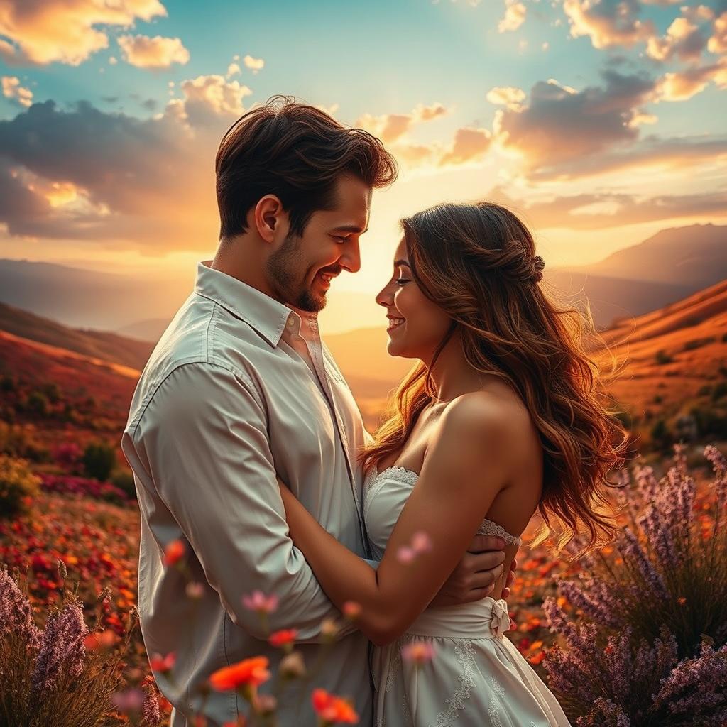 A beautifully composed image that seamlessly combines elements from two different photographs, creating a harmonious scene where the best features of both come together